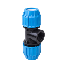 MDPE 50mm Compression to 50mm compression to 1.5" Female Thread - Tee