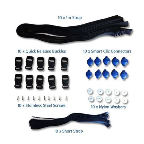 Cover to Roller Attachment Kit (Pack of 10) with Stainless Steel Screws