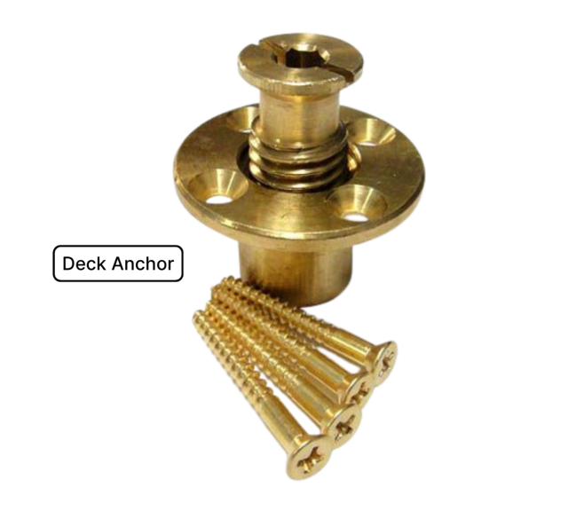 Deck Anchor Brass Fixing Set (Spring & Anchor)