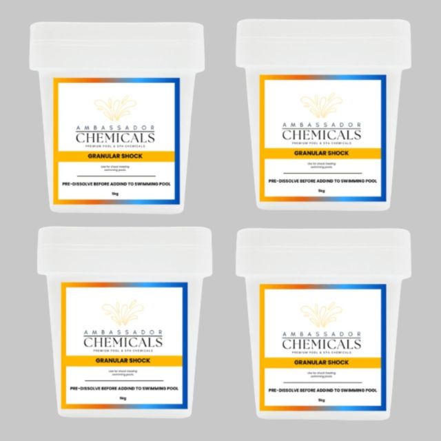Halo 4 x 5kg (20kg) Chlorine Shock Granules  (Calcium Hypochlorite)