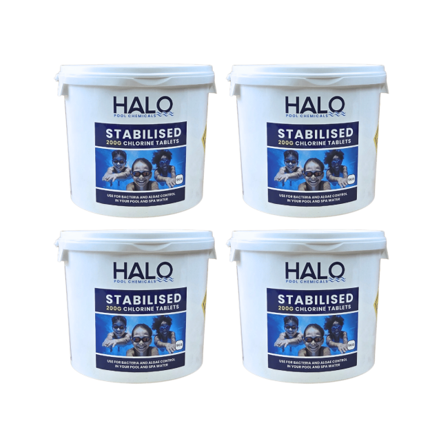 Halo 200g Stabilised Chlorine Tablets 20kg (4 x 5kg)