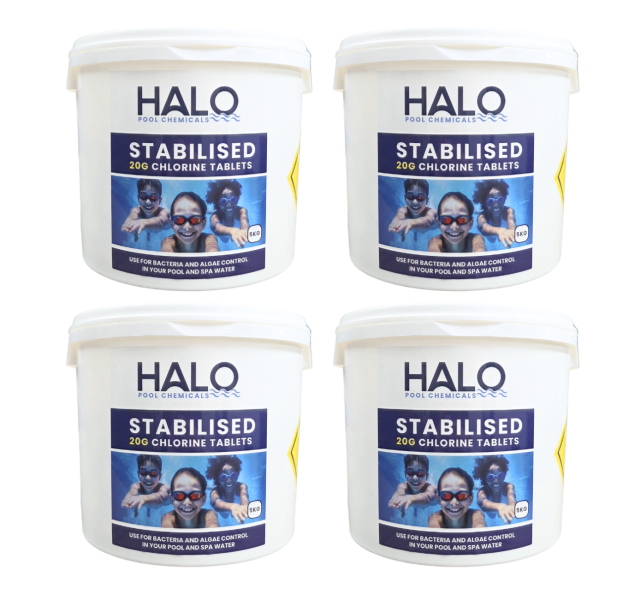 Halo 20g Stabilised Chlorine Tablets - 4 x 5kg (20kg)