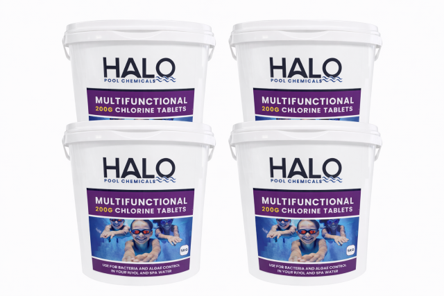 Halo 200g Multifunctional Chlorine Tablets - 20kg (4 x 5kg)