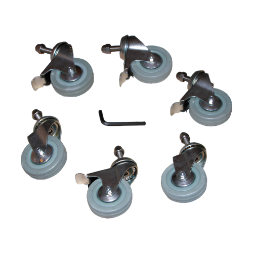 Castor pack (6) for Slide Lock Reel (38mm tube Older)
