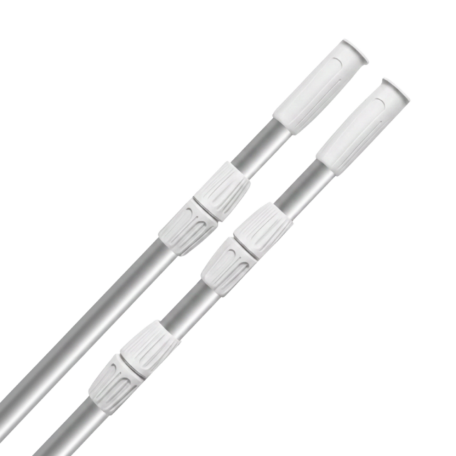 Telescopic Secure Lock 3 Way Pole - 3 x 150cm - Silver