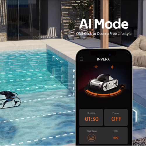 Fairland Inver X Warrior Cordless Pool Cleaner - X30 - 15-30m2 - 3 Hours Endurance - AI Mode