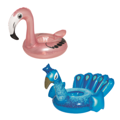 Bestway Fashion Drinks Cup Holders Boats Pool Floats (Flamingo or Peacock)

