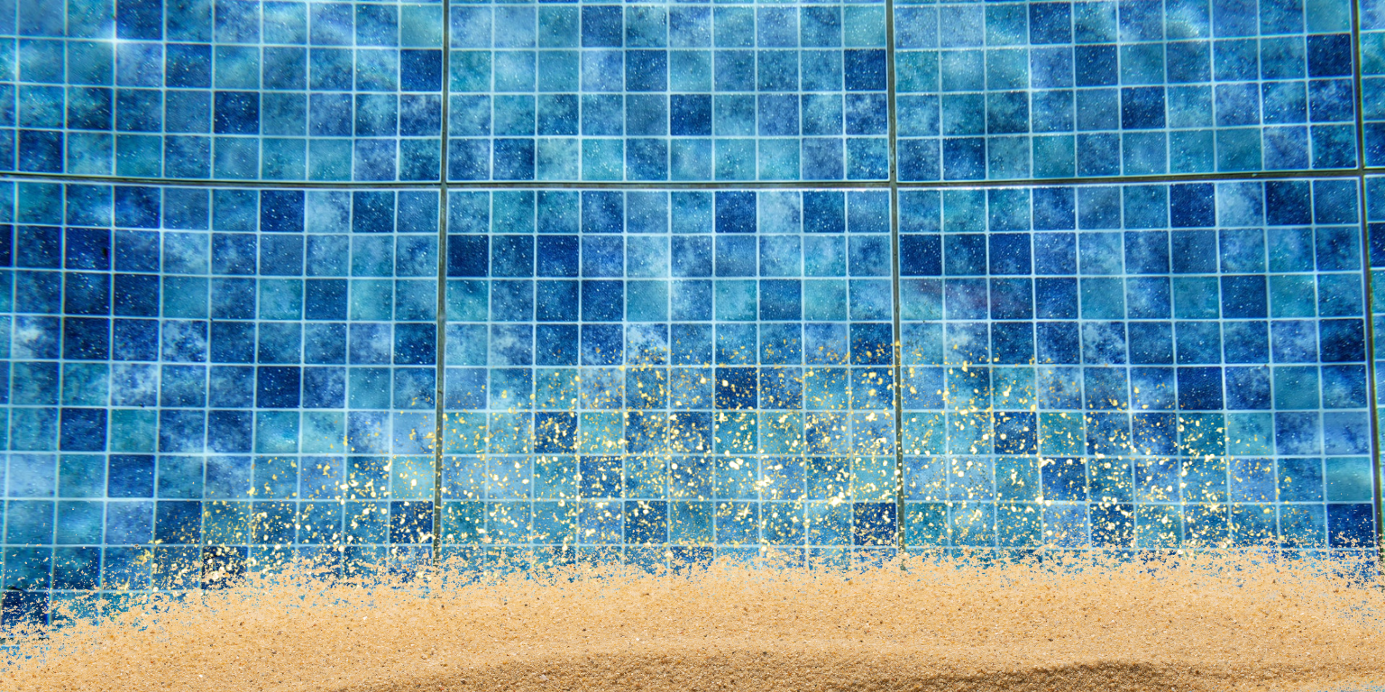 Sand in swimming pool